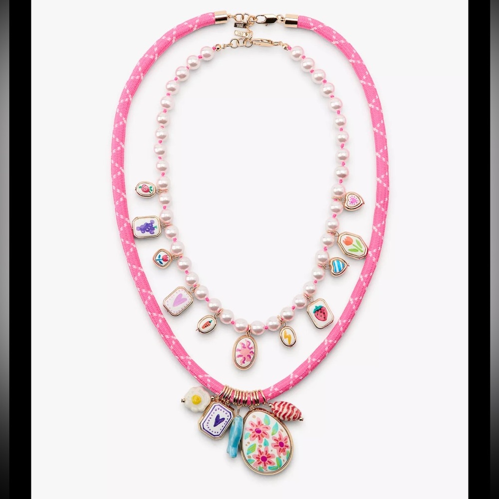 Zara Pink and White Necklace Set